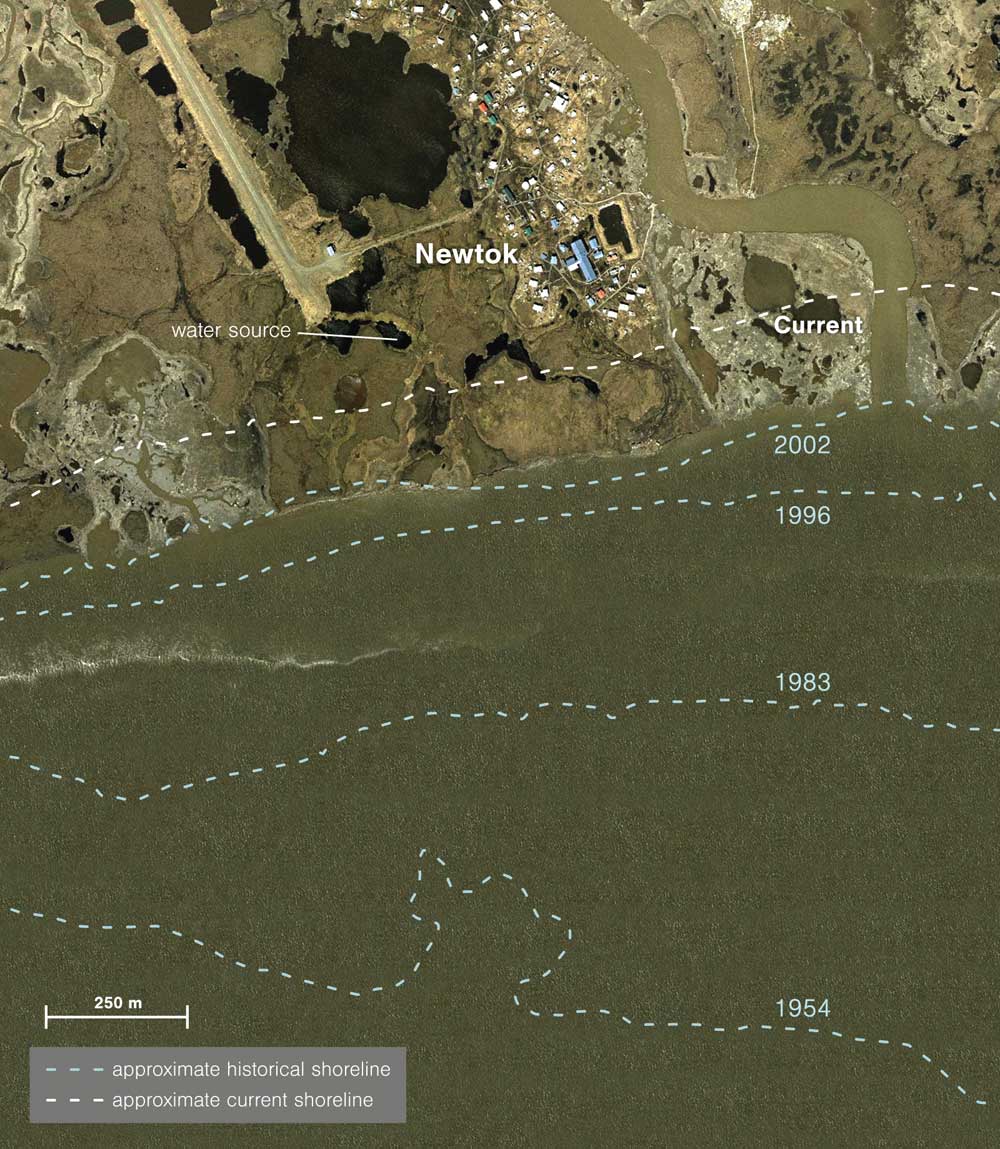 shoreline map newtok